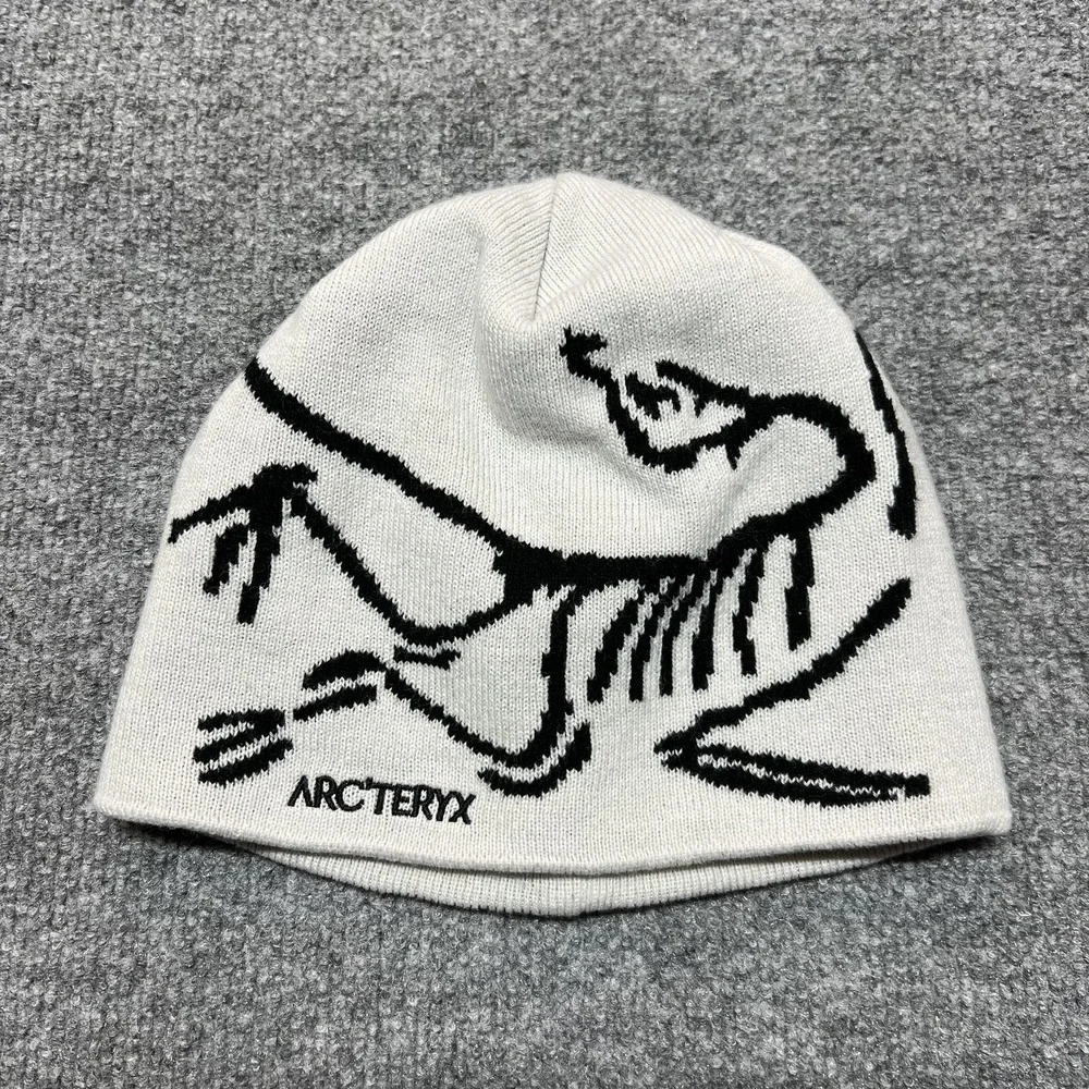 Arc'teryx Beanie Mens One Size Gray Skeleton Logo Knit Fernie Toque Winter